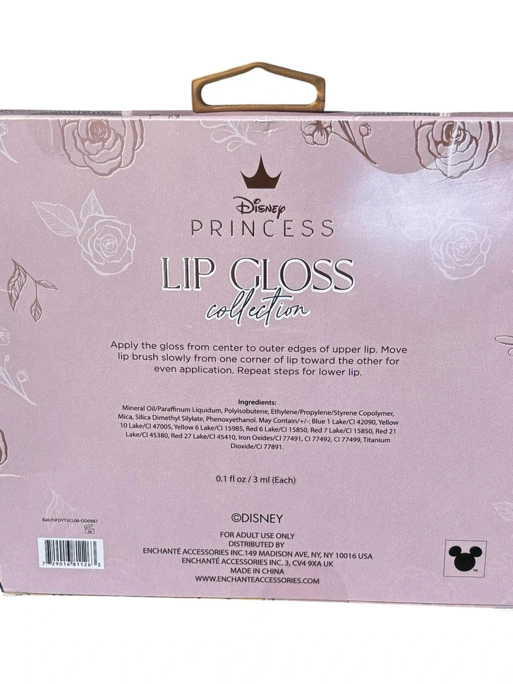 Disney Beauty and the Beast -‎ Princess Belle - 4-Piece Lip Gloss Set NIB